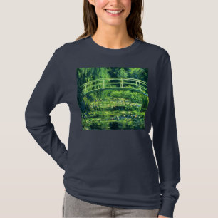 Camiseta Claude Monet: Ponte sobre uma lagoa de lírios de