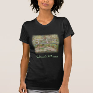 Camiseta Claude Monet - ponte sobre uma lagoa de lírios de