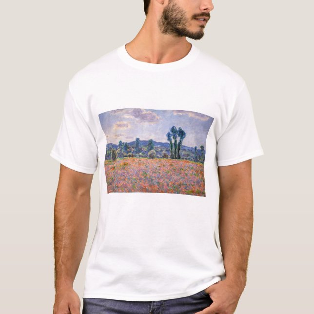 Camiseta Claude Monet - Poppy Field 1890 (Giverny) (Frente)
