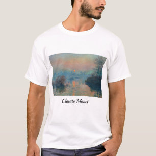 Camiseta Claude Monet - Sunset sobre o Sena em Lavacourt