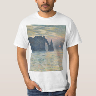 Camiseta Claude Monet - The Cliff, Étretat, Sunset