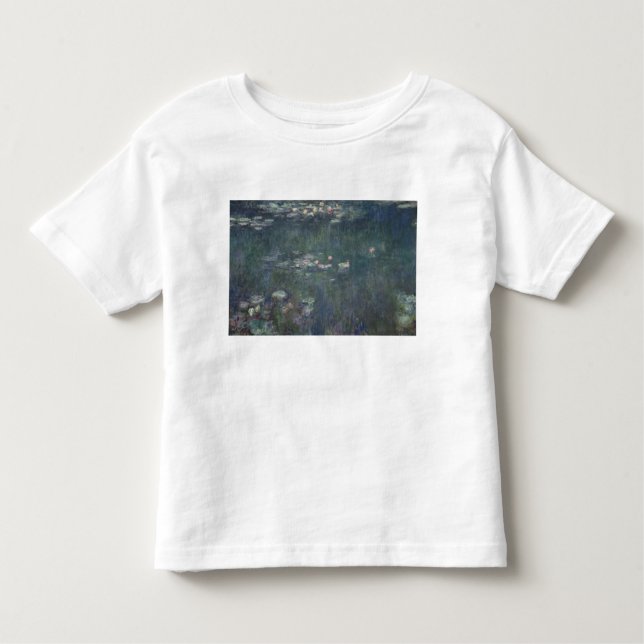 Camiseta Claude Monet | Waterlilies: Reflexões verdes (Frente)