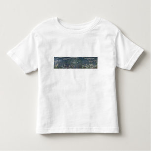Camiseta Claude Monet Waterlilies: Reflexões verdes
