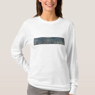 Camiseta Claude Monet Waterlilies: Reflexões verdes