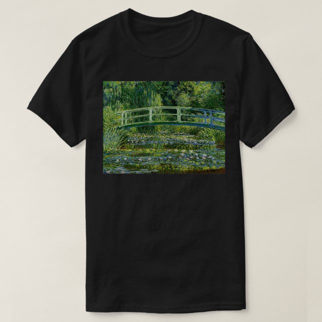 Camiseta Claude Monets Water Lily e Japonês Bridge Ret (Frente do Design)