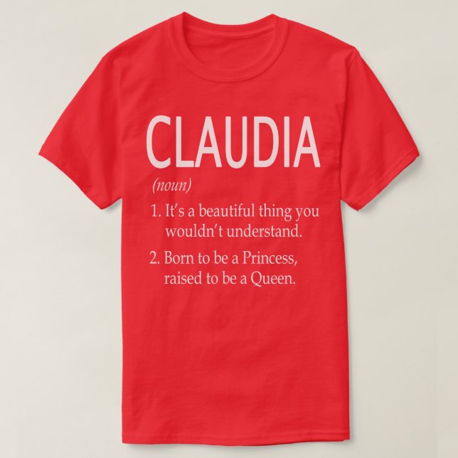 Camiseta Claudia Name Gift 121 (Frente do Design)