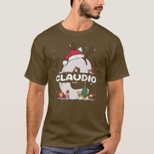 Camiseta Claudio Christmas Shirt w Claudio Name para X engr