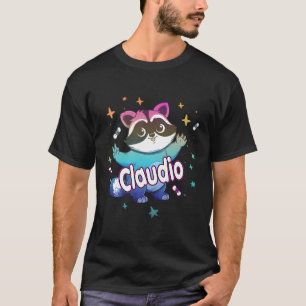 Camiseta Claudio Name com Raccoon
