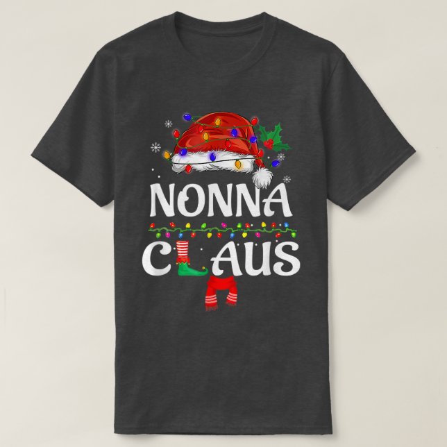 Camiseta Cláusula Nonna Correspondente à Família Santa Hat  (Frente do Design)
