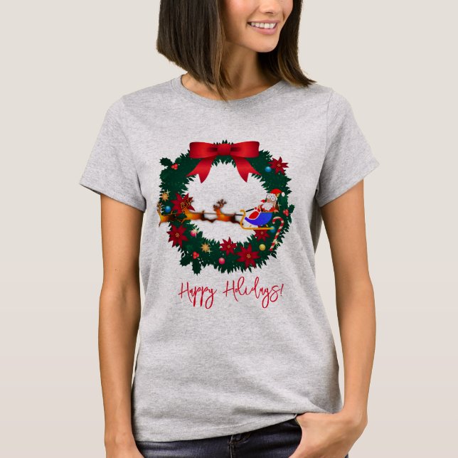 Camiseta Cláusula Santa Divertida de Natal (Frente)