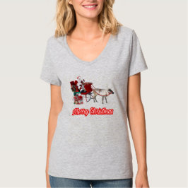 Camiseta Cláusula Santa espalhando o amor pela paz no Natal