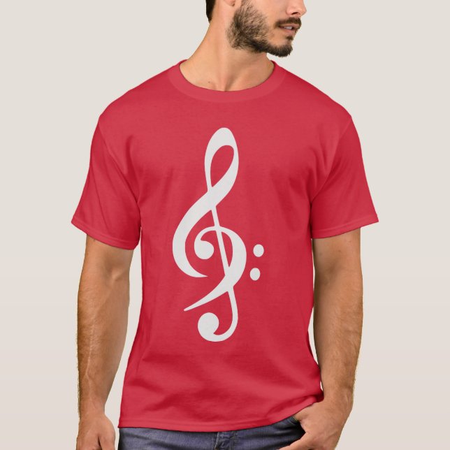 Camiseta Clave de Fá Chave de Sol Cruzada Amigo de Chaves M (Frente)