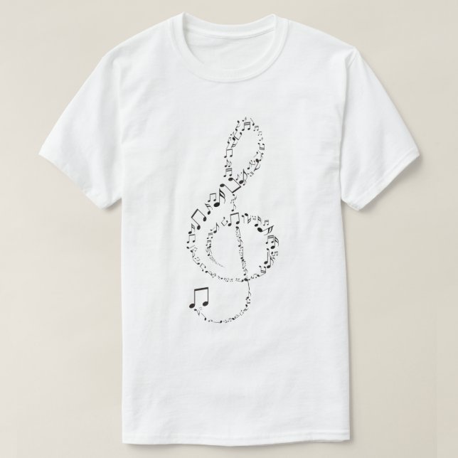 Camiseta Clave de Sol Musical (Frente do Design)