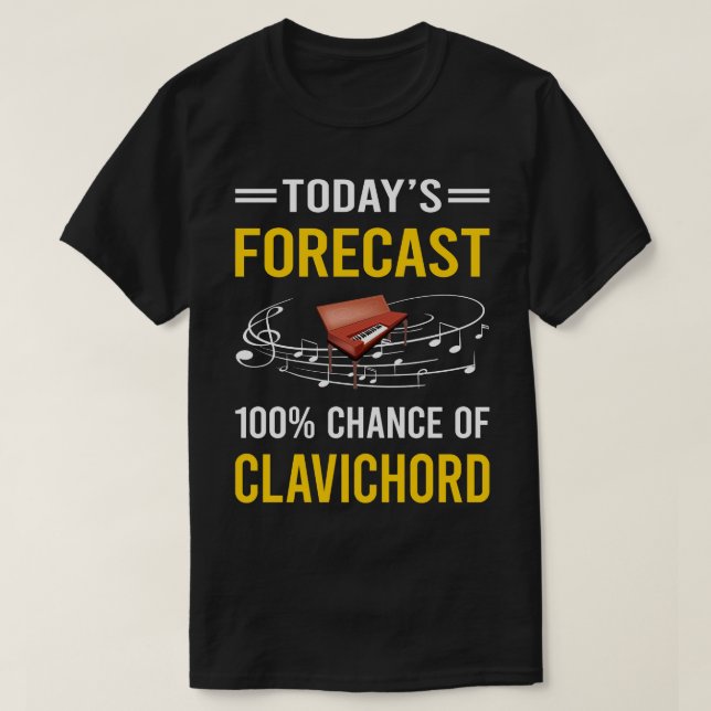 Camiseta Clavichord de Previsão Hoje (Frente do Design)