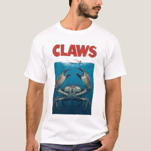 Camiseta CLAWS Funny Crab Parody Paródia de Film