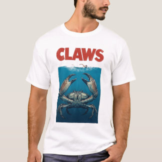 Camiseta CLAWS Funny Crab Parody Shirt | Ocean Movie Spoof 