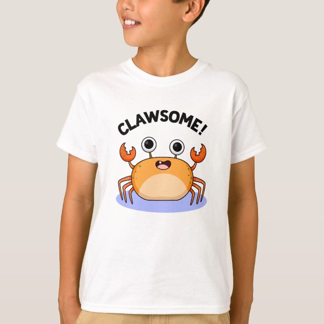 Camiseta Clawsome Engraçado Caranguejo Incrível (Frente)