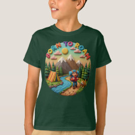 Camiseta Clay Art “Born to Roam” Camping Adventure Scene