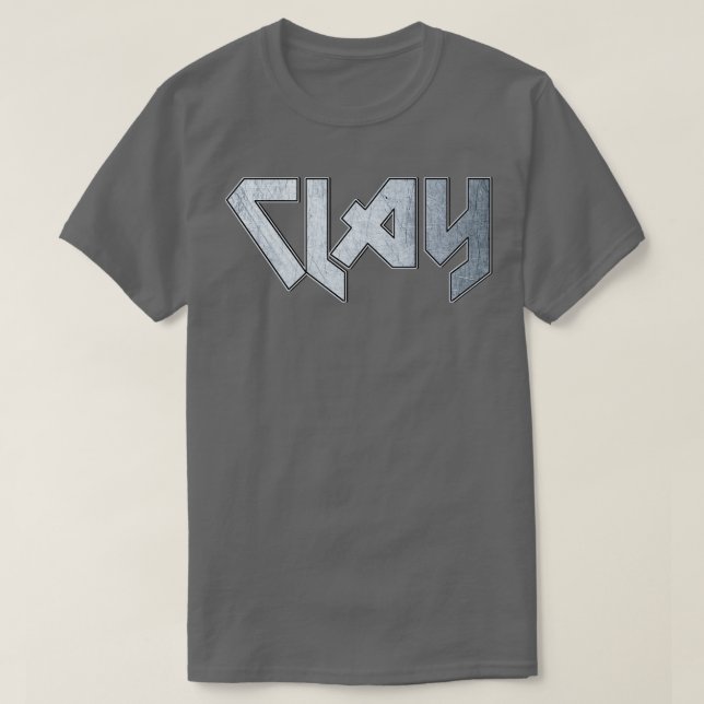 Camiseta Clay de metal pesado (Frente do Design)