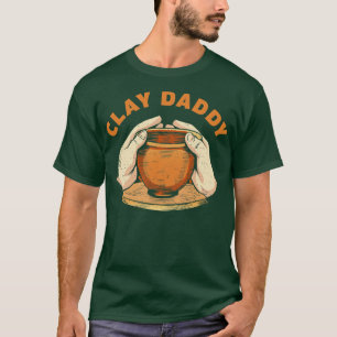 Camiseta Clay Pai Engraçado Pottery Man Clay Padre Potter