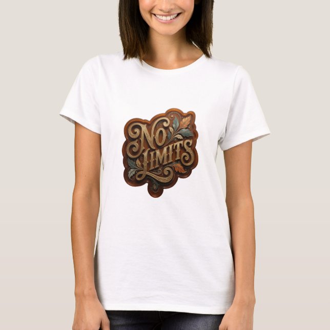 Camiseta Clean Gold NO LIMITS Statement (Frente)