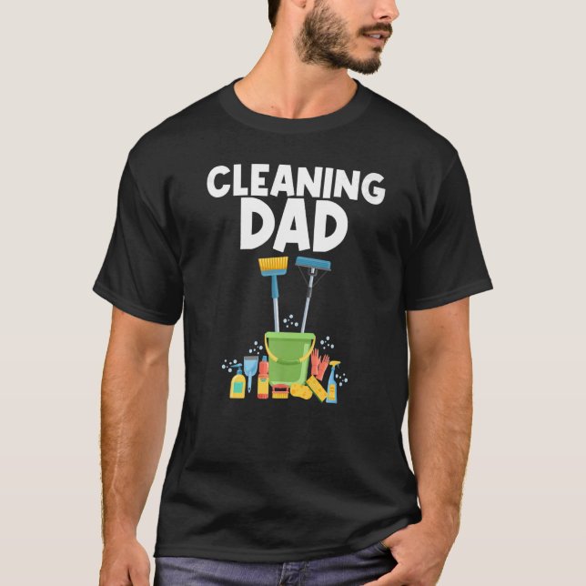 Camiseta Cleaning Designs For Dad Men Housekeeping Cleaners (Frente)
