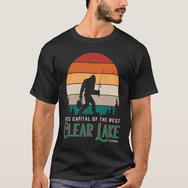 Camiseta Clear Lake California Bass Capital Of The West Sou (Frente)