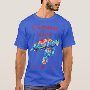 Camiseta Clearwater Beach Florida Watercolor Sea Turtle1