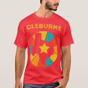 Camiseta Cleburne Texas Vintage afligiu Souvenir 1