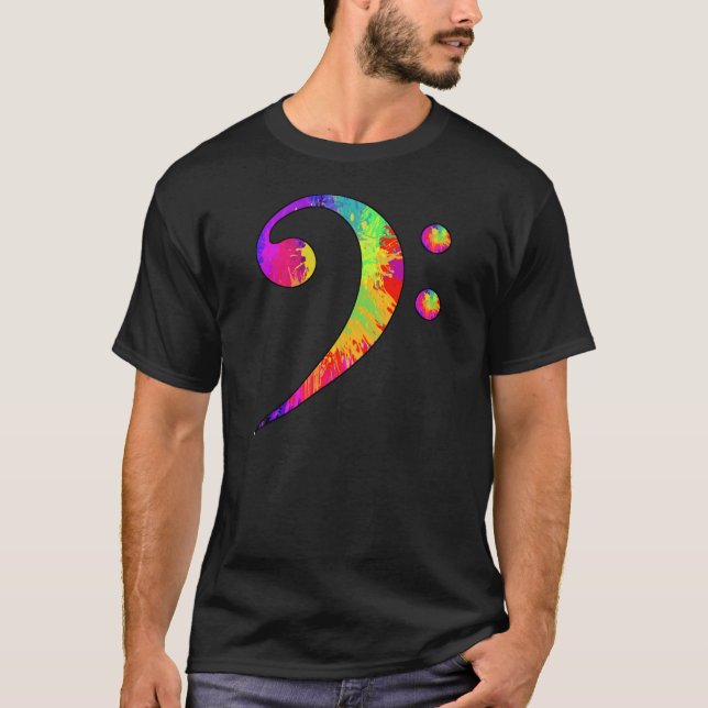 Camiseta Clef baixo colorido (Frente)