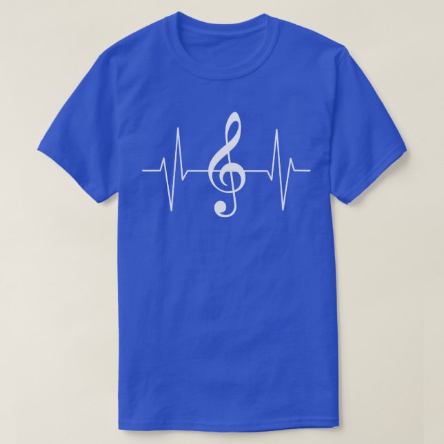 Camiseta Clef Music Heartbeat (Frente do Design)