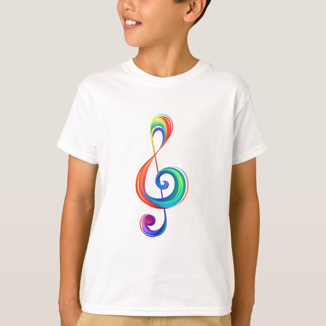 Camiseta Clef (trecho de arco-íris) (Frente)