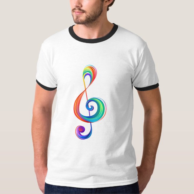 Camiseta Clef (trecho de arco-íris) (Frente)