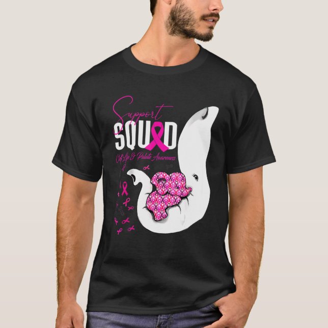 Camiseta Cleft Lip & Palate Awarness Support Squad Elephan (Frente)