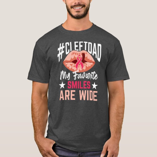Camiseta Cleft Palate Lip Pai Sorria Forte Consciência  (Frente)