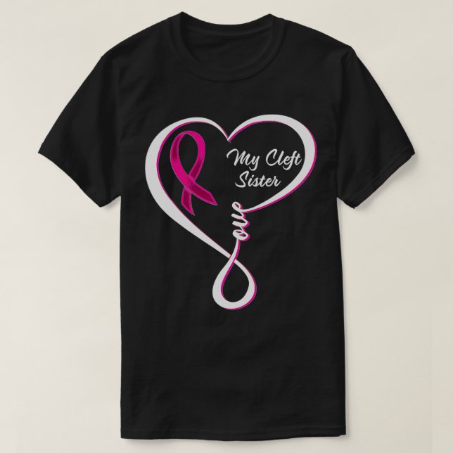 Camiseta Cleft Palate Lip Sister Cleft Strong Awareness  (Frente do Design)