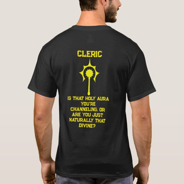 Camiseta Cleric Pick-Up Line (Verso)