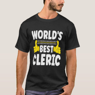 Camiseta Clérigo da profissão de funcionário do mundo