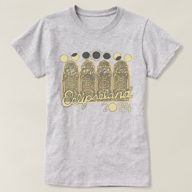 Camiseta Cleveland Eclipseland Women's TSirt (aço leve) (Frente do Design)