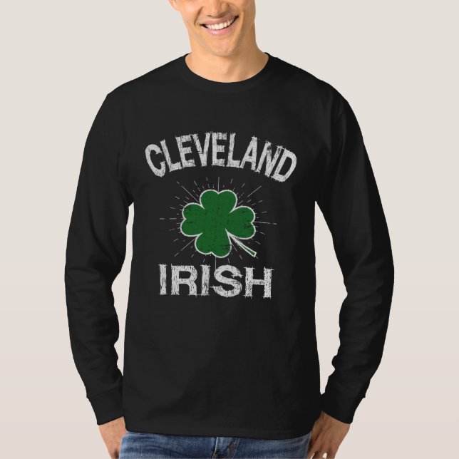 Camiseta Cleveland Irish Meme Shamrock (Frente)