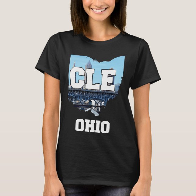 Camiseta Cleveland Ohio City Skyline (Frente)