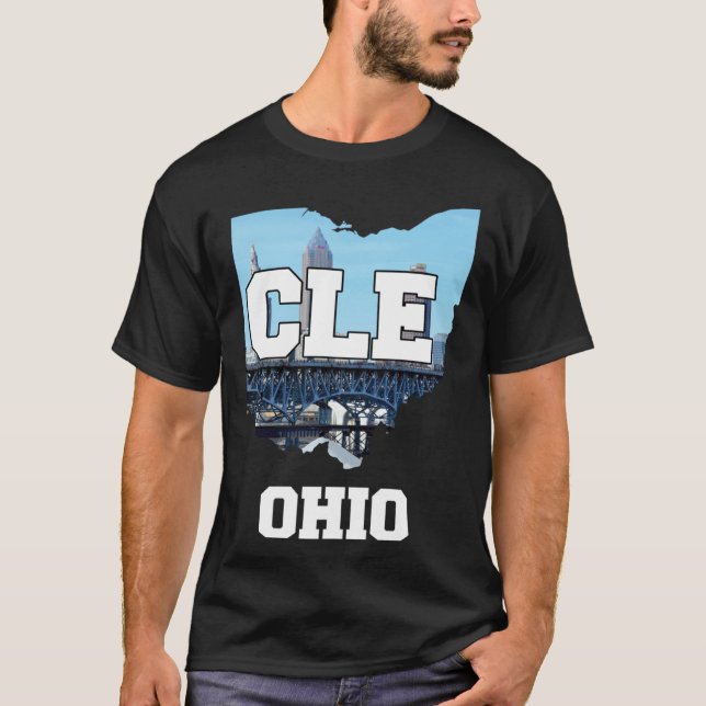 Camiseta Cleveland Ohio City Skyline (Frente)