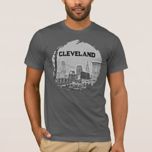 Camiseta Cleveland Photo Art Skyline