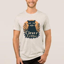 Camiseta Clever Critter Raccoon Retro Vintage Graphic Art