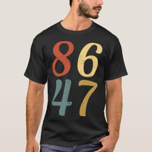 Camiseta Clic Estilo Vintage Anos 80 86 47 Anti Trump 8647