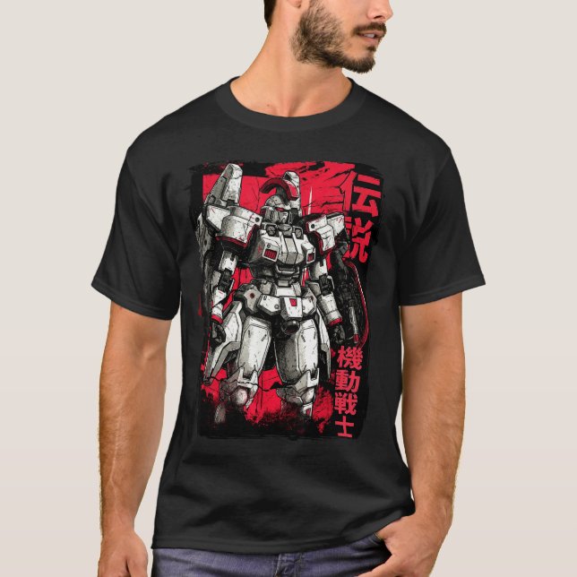Camiseta Clic Japanese Legendary Mecha Warrior Robot  (Frente)