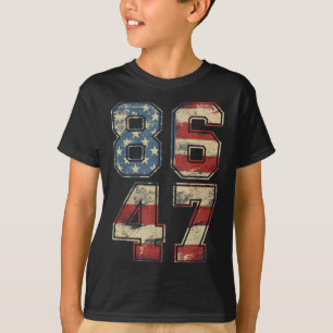 Camiseta Clicar no Estilo Vintage 80s 86 47 Anti Trump Usa
