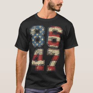 Camiseta Clicar no Estilo Vintage 80s 86 47 Anti Trump Usa