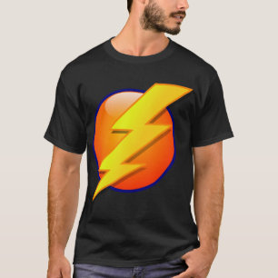Camiseta cliente de vetor de energia relâmpago