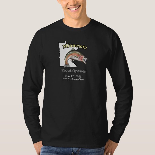 Camiseta Cliente Lago/Data Minnesota Trout Opener Dark (Frente)